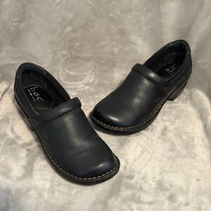 b.o.c. Dark Leather Mules